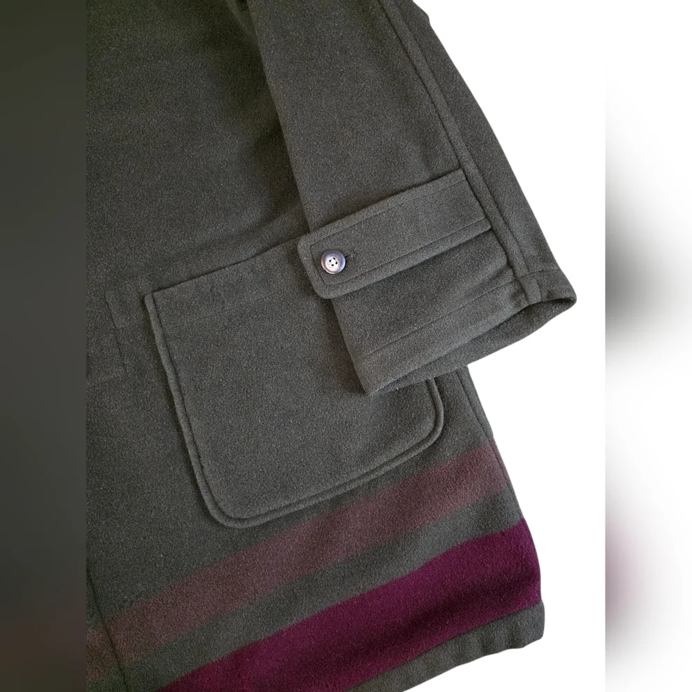 Vintage 90s Tommy Hilfiger Wool Duffle Coat Hooded Toggle Jacket XL